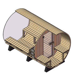 The Alpo Barrel Sauna (6 Person Electric with Window)