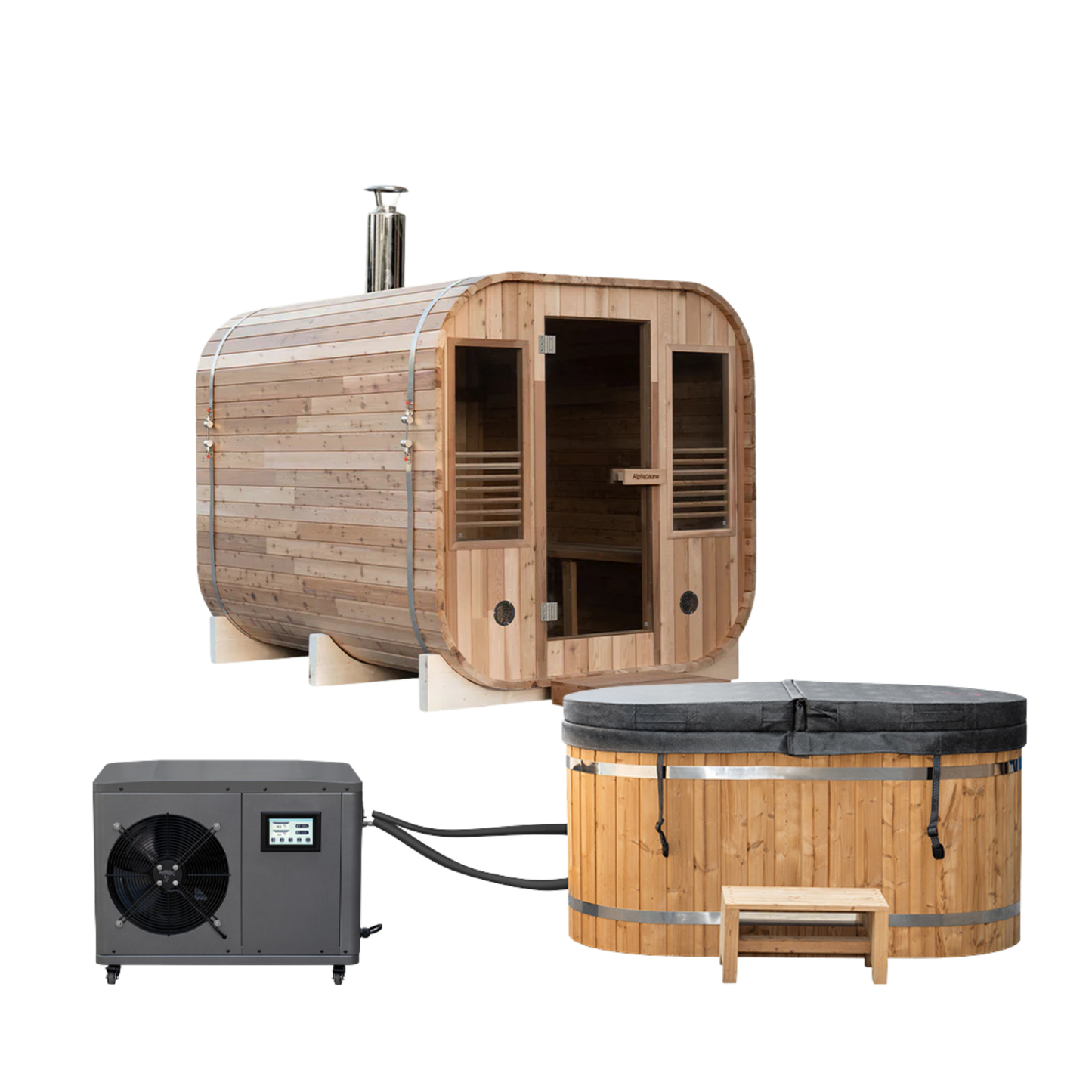 The Luukas Wood Sauna + Tomas Ice Bath - Contrast Therapy Bundle