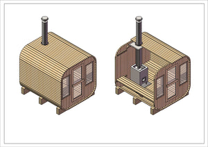 The Luukas Sauna (With Wood Heater)
