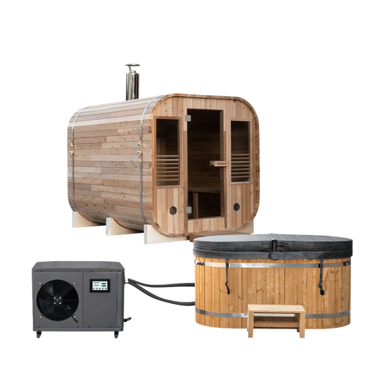 The Maire Wood Sauna + Tomas Ice Bath - Contrast Therapy Bundle