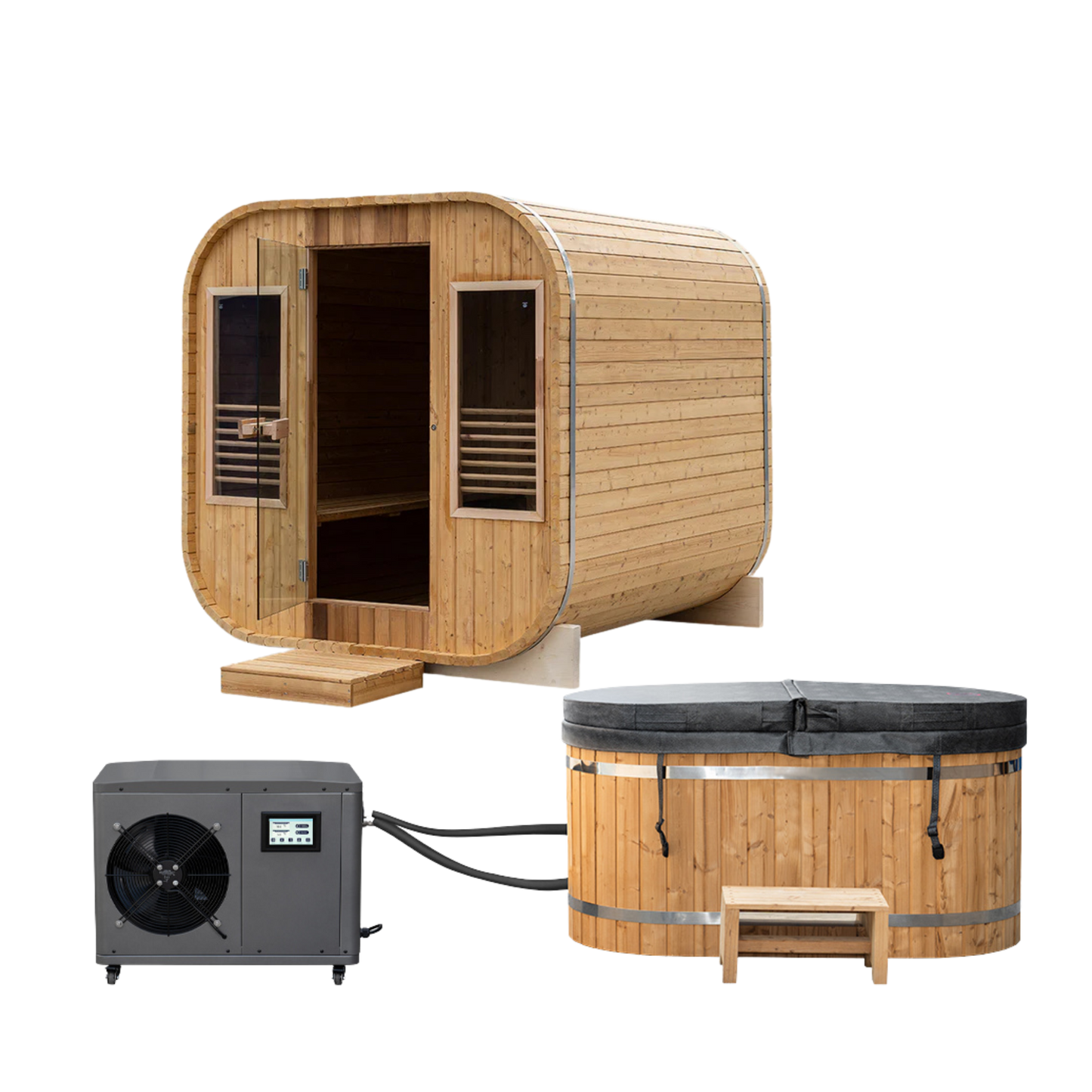 The Maire Electric Sauna + Tomas Ice Bath - Contrast Therapy Bundle