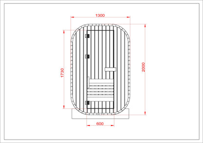 The Minna — Compact 2/3 Person Electric Outdoor Sauna NZ (Arriving July)