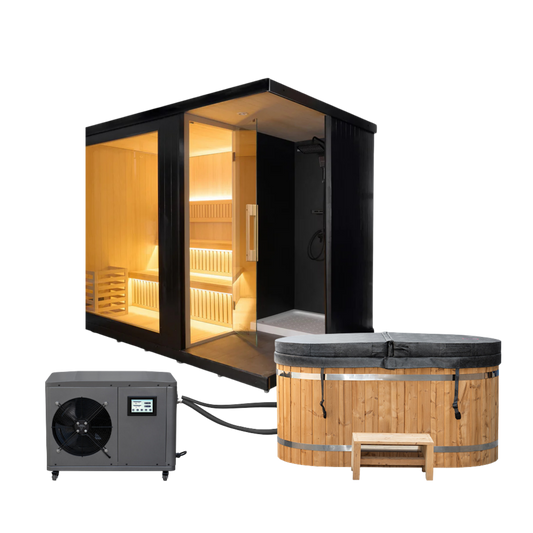 The Piia Electric Sauna + Tomas Ice Bath - Contrast Therapy Bundle